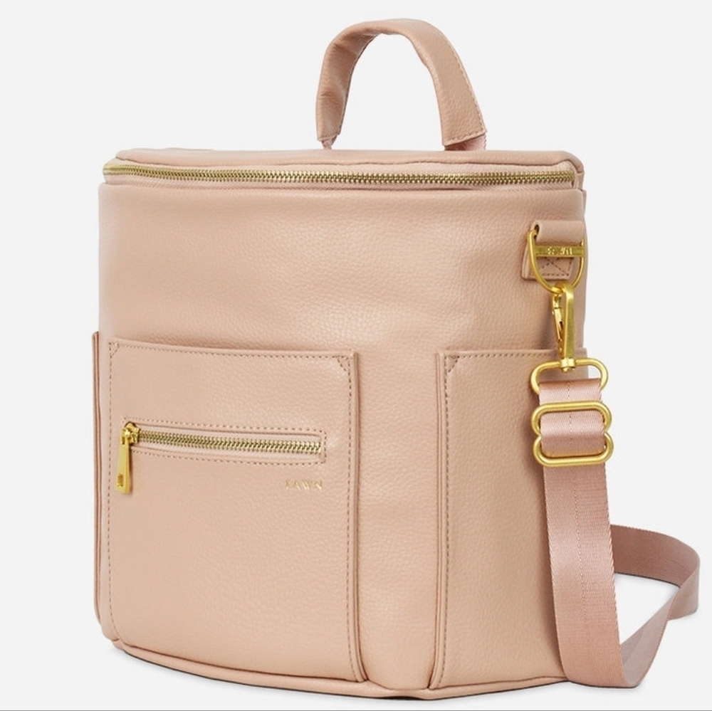 Fawn Design Mini Backpack Diaper Bag & Cosmetic Case- Warm Blush Pink - Picture 3 of 15